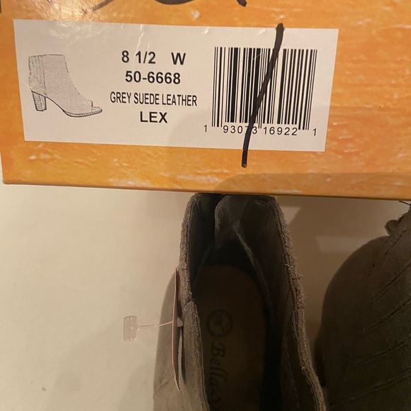 Bella Vita gray suede peep toe ankle boots various sizes NWT - Picture 8 of 8